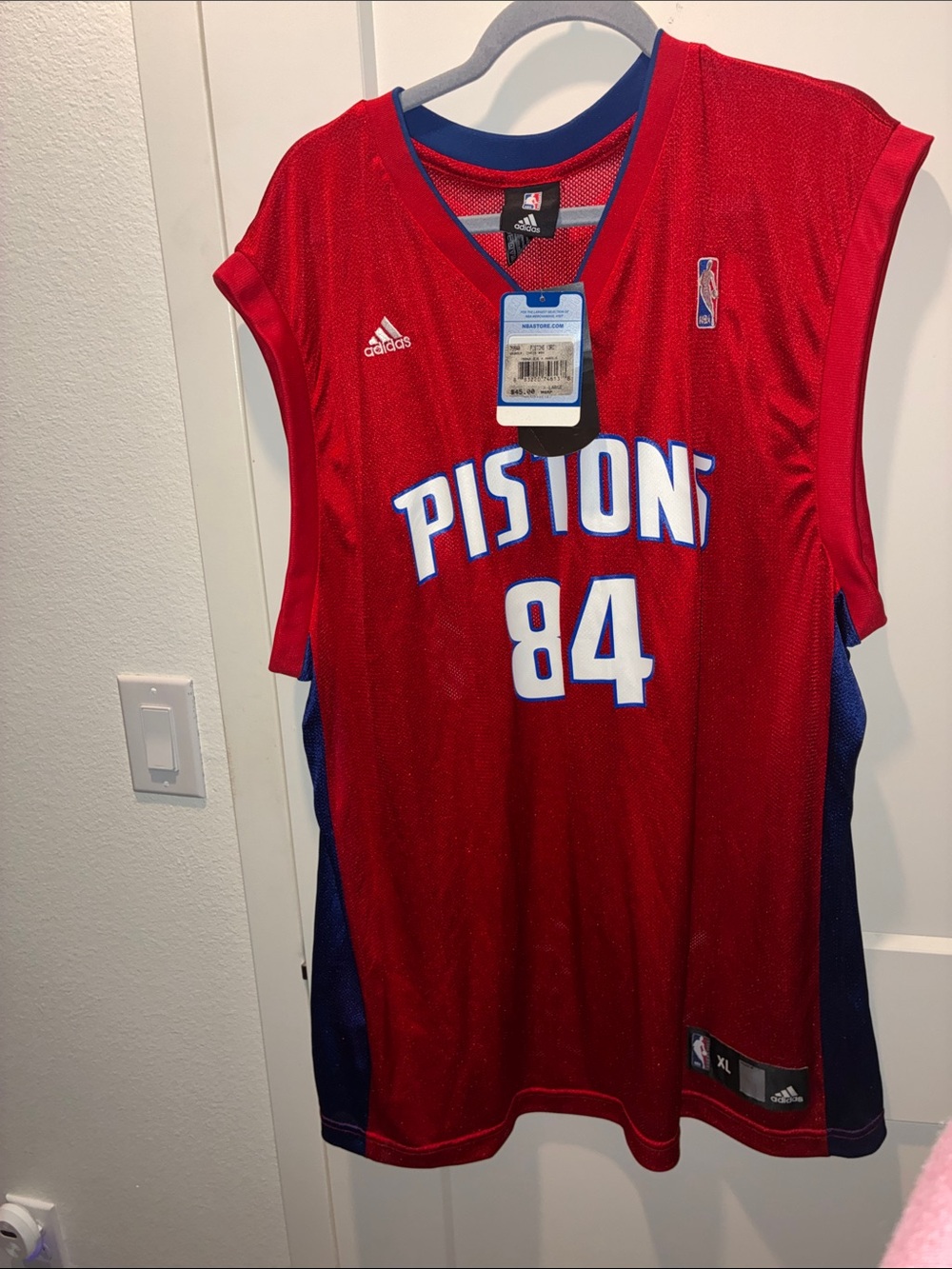 NWT Adidas Chris Webber #84 Detroit Pistons Jersey XL NBA Vintage 2007